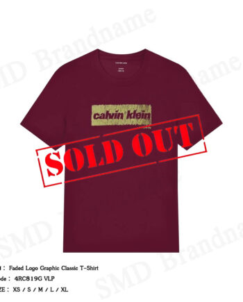 Calvin Klein Jeans เสื้อยืดคอกลมผู้ชาย รุ่น Faded Logo Graphic Classic T-Shirt Code 4RC819G VLP
