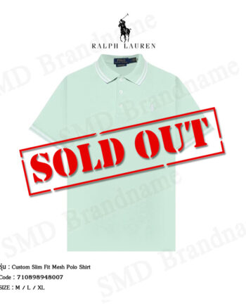 Polo Ralph Lauren เสื้อโปโลผู้ชาย รุ่น Custom Slim Fit Mesh Polo Shirt Code: 710898948007