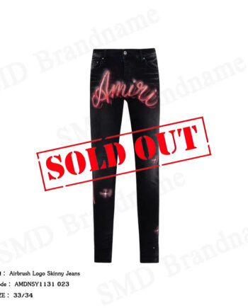 Amiri กางเกงยีนส์ผู้ชาย รุ่น Airbrush Logo Skinny Jeans Code: AMDNSY1131 023