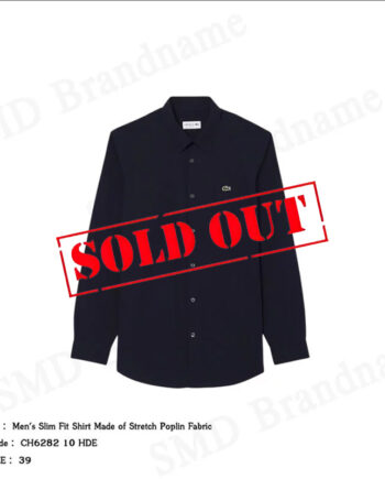 Lacoste เสื้อเชิ้ตแขนยาวผู้ชาย รุ่น Men's Slim Fit Shirt Made of Stretch Poplin Fabric Code: CH6282 10 HDE