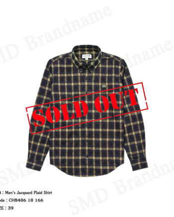 Lacoste เสื้อเชิ้ตแขนยาวผู้ชาย รุ่น Men's Jacquard Plaid Shirt Code: CH8406 10 166