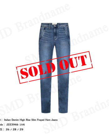 Calvin Klein Jeans กางเกงยีนส์ผู้หญิง รุ่น Italian Denim High Rise Slim Frayed Hem Jeans Code: J223946 1A4