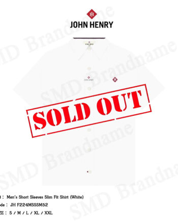 John Henry เสื้อเชิ้ตแขนสั้น รุ่น Men's Short Sleeves Slim Fit Shirt (White) Code: JH F224MSSSM52