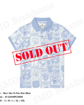 John Henry เสื้อโปโลผู้ชาย รุ่น Men's Slim Fit Polo Shirt (Blue) Code: JH S325MPLSM28