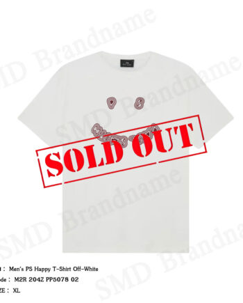 Paul Smith เสื้อยืดคอกลมผู้ชาย รุ่น Men's PS Happy T-Shirt Off-White Code: M2R 204Z PP5078 02