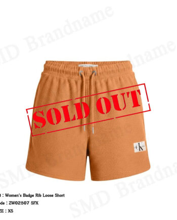 Calvin Klein Jeans กางเกงขาสั้นผู้หญิง รุ่น Women's Badge Rib Loose Short Code: ZW02507 SFX