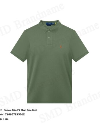 Polo Ralph Lauren เสื้อโปโลผู้ชาย รุ่น Custom Slim Fit Mesh Polo Shirt Code: 710937293062