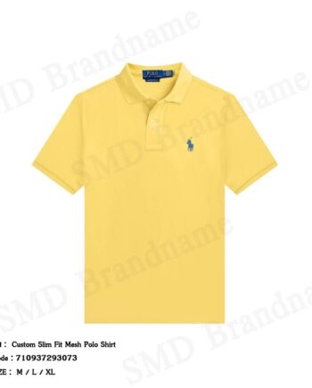 Polo Ralph Lauren เสื้อโปโลผู้ชาย รุ่น Custom Slim Fit Mesh Polo Shirt Code: 710937293073