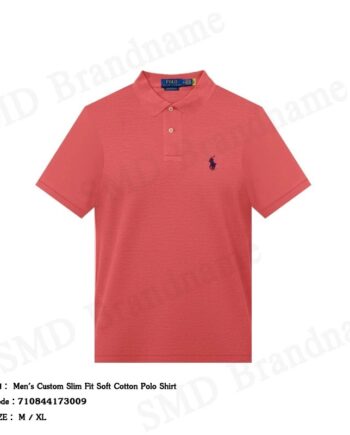 Polo Ralph Lauren เสื้อโปโลผู้ชาย รุ่น Men's Custom Slim Fit Soft Cotton Polo Shirt Code: 710844173009