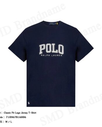 Polo Ralph Lauren เสื้อยืดคอกลมผู้ชาย รุ่น Classic Fit Logo Jersey T-Shirt Code: 710967816006