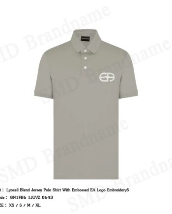 Emporio Armani  เสื้อโปโลผู้ชาย รุ่น Lyocell Blend Jersey Polo Shirt Code: 8N1FB6 1JUVZ 0643