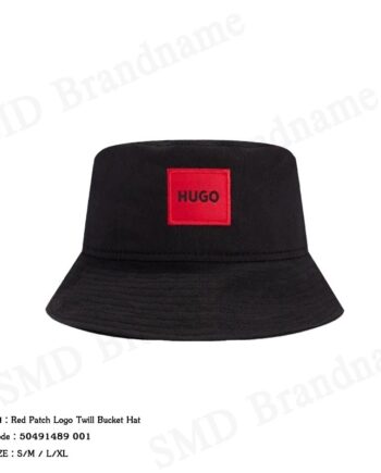 Hugo Boss หมวกบักเก็ต รุ่น Red Patch Logo Twill Bucket Hat Code: 50491489 001