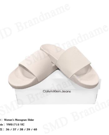 Calvin Klein Jeans รองเท้าแตะผู้หญิง รุ่น Women's Monogram Slider Code: YW01715 VIC