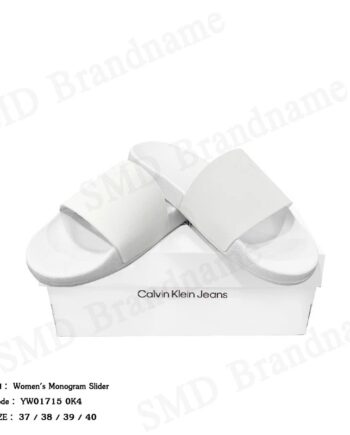 Calvin Klein Jeans รองเท้าแตะผู้หญิง รุ่น Women's Monogram Slider Code: YW01715 0K4