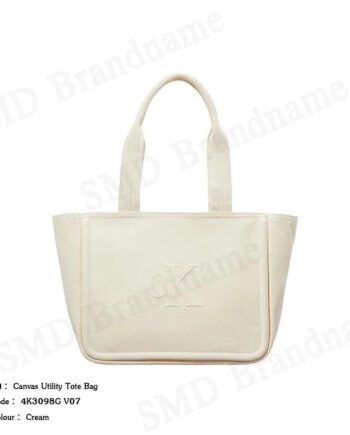 Calvin Klein Jeans กระเป๋าถือ รุ่น Canvas Utility Tote Bag Code: 4K3098G V07
