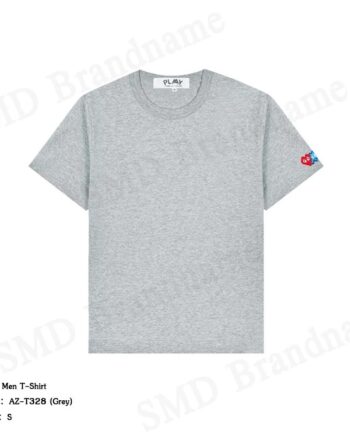 Play Comme des Garçons เสื้อยืดคอกลมผู้ชาย รุ่น Men T-Shirt Code: AZ-T328 (Grey)