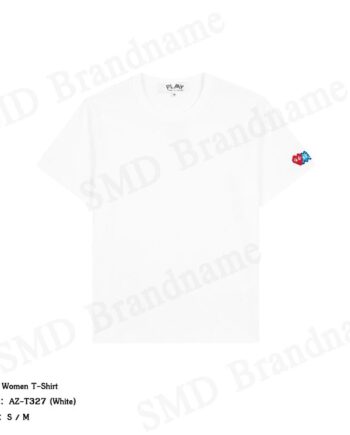 Play Comme des Garçons เสื้อยืดคอกลมผู้หญิง รุ่น Women T-Shirt Code: AZ-T327 (White)
