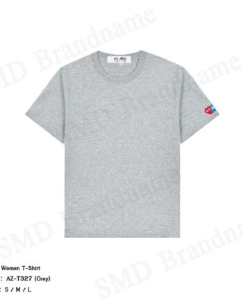 Play Comme des Garçons เสื้อยืดคอกลมผู้หญิง รุ่น Women T-Shirt Code: AZ-T327 (Grey)