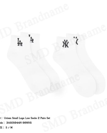 MLB ถุงเท้า รุ่น Unisex Small Logo Low Socks 2 Pairs Set Code: 3ASOS044N 00WHS