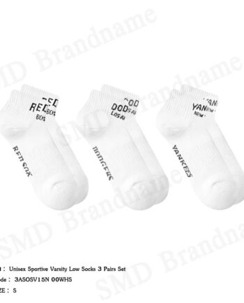 MLB ถุงเท้า รุ่น Unisex Sportive Varsity Low Socks 3 Pairs Set Code: 3ASOSV15N 00WHS