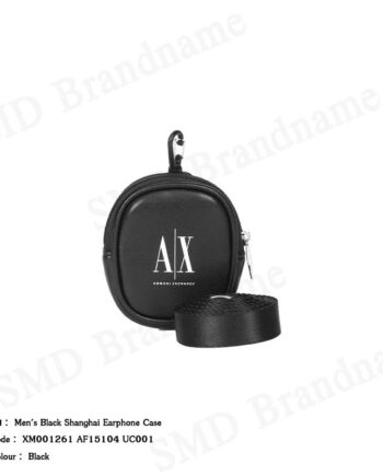 Armani Exchange เคสใส่หูฟัง รุ่น Men's Black Shanghai Earphone Case Code: XM001261 AF15104 UC001