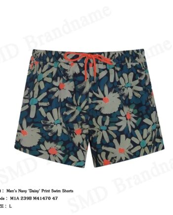 Paul Smith กางเกงว่ายน้ำผู้ชาย รุ่น Men's Navy 'Daisy' Print Swim Shorts Code: M1A 239B M41470 47