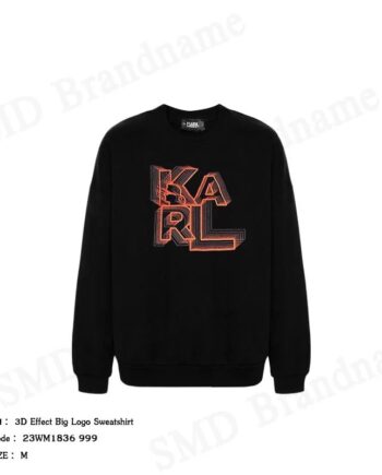 Karl Lagerfeld เสื้อสเวตเตอร์ผู้ชาย รุ่น 3D Effect Big Logo Sweatshirt Code: 23WM1836 999