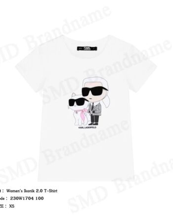 Karl Lagerfeld เสื้อยืดคอกลม รุ่น Women's Ikonik 2.0 T-Shirt Code 230W1704 100