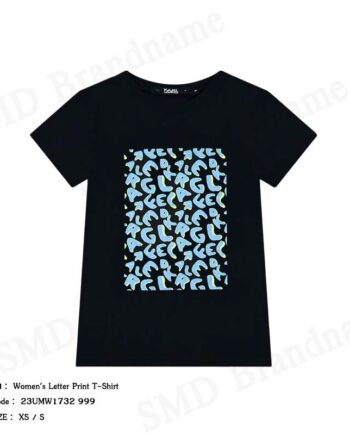 Karl Lagerfeld เสื้อยืดคอกลมผู้หญิง รุ่น Women's Letter Print T-Shirt Code 23UMW1732 999