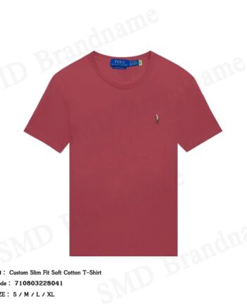 Polo Ralph Lauren เสื้อยืดคอกลมผู้ชาย รุ่น Custom Slim Fit Soft Cotton T-Shirt Code: 710803228041