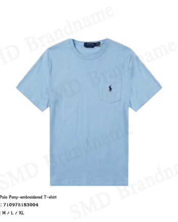 Polo Ralph Lauren เสื้อยืดคอกลมผู้ชาย รุ่น Polo Pony Embroidered T-Shirt Code: 710975183004