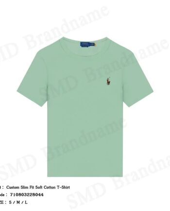 Polo Ralph Lauren เสื้อยืดคอกลมผู้ชาย รุ่น Custom Slim Fit Soft Cotton T-Shirt Code: 710803228044