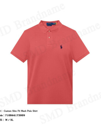 Polo Ralph Lauren เสื้อโปโลผู้ชาย รุ่น Custom Slim Fit Mesh Polo Shirt Code: 710844173009