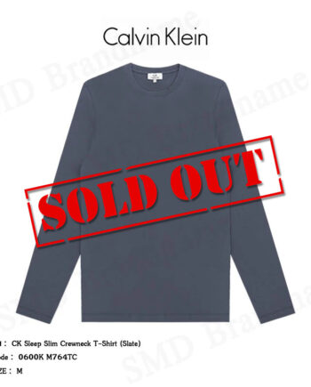 CK Calvin Klein เสื้อยืดคอกลม รุ่น CK Sleep Slim Crewneck T-Shirt (Slate) Code: 0600K M764TC