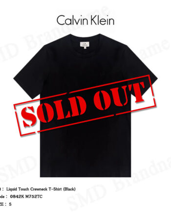 CK Calvin Klein เสื้อยืดคอกลม รุ่น Liquid Touch Crewneck T-Shirt  (Black) Code : 0842K M752TC
