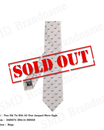 Emporio Armani เนคไท รุ่น Pure Silk Tie With All-Over Jacquard Micro-Eagle Code: 340075 3R616 00050