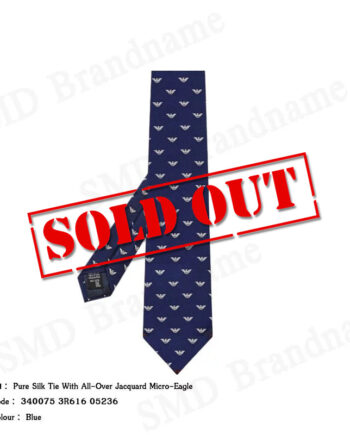 Emporio Armani เนคไท รุ่น Pure Silk Tie With All-Over Jacquard Micro-Eagle Code: 340075 3R616 05236