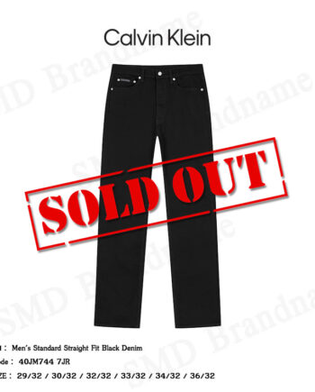 Calvin Klein กางเกงยีนส์ รุ่น Men's Standard Straight Fit Black Denim Code: 40JM744 7JR
