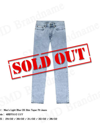 Calvin Klein Jeans กางเกงยีนส์ผู้ชาย รุ่น Men's Light Blue CK Slim Taper Fit Jeans Code: 4RB751G U1Y