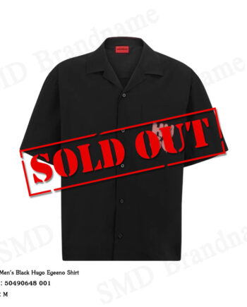 Hugo Boss เสื้อเชิ้ตแขนสั้นผู้ชาย รุ่น Men's Black Hugo Egeeno Shirt Code: 50490648 001