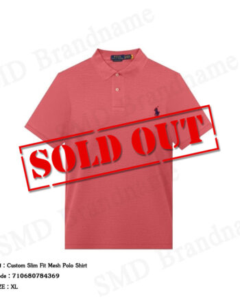Polo Ralph Lauren เสื้อโปโลผู้ชาย รุ่น Custom Slim Fit Mesh Polo Shirt Code: 710680784369