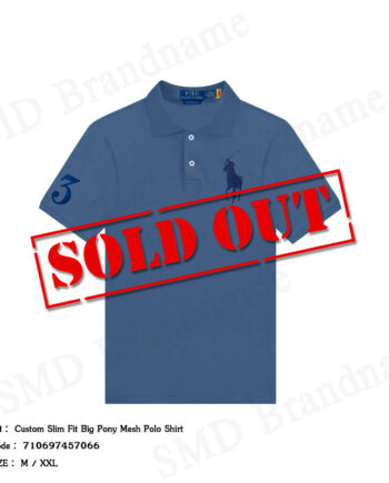 Polo Ralph Lauren เสื้อโปโลผู้ชาย รุ่น Custom Slim Fit Big Pony Mesh Polo Shirt Code: 710697457066