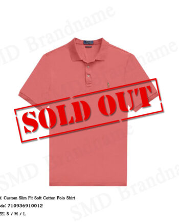 Polo Ralph Lauren เสื้อโปโลผู้ชาย รุ่น Custom Slim Fit Soft Cotton Polo Shirt Code: 710936910012