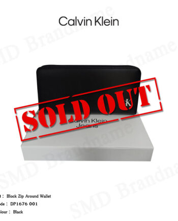 Calvin Klein Jeans กระเป๋าสตางค์ใบยาว รุ่น Block Zip Around Wallet Code: DP1676 001