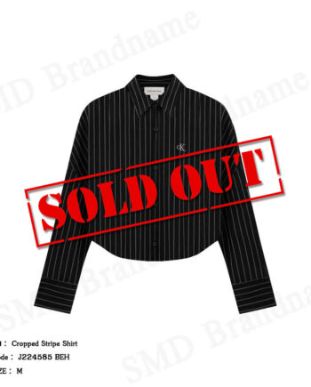 Calvin Klein Jeans เสื้อเชิ้ตแขนยาวผู้หญิง รุ่น Cropped Stripe Shirt Code: J224585 BEH