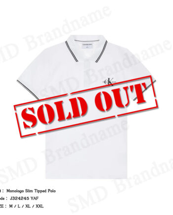 Calvin Klein Jeans เสื้อโปโลผู้ชาย รุ่น Monologo Slim Tipped Polo Code: J324245 YAF