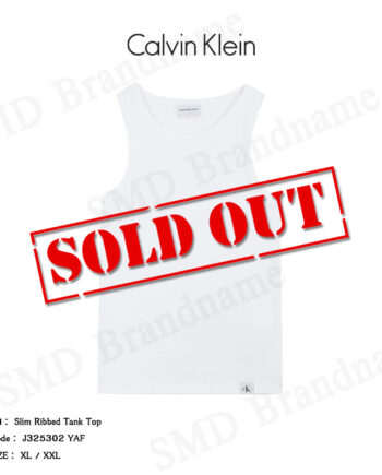 Calvin Klein Jeans เสื้อกล้ามแขนกุดผู้ชาย รุ่น Slim Ribbed Tank Top Code: J325302 YAF