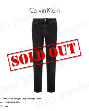 Calvin Klein Jeans กางเกงยีนส์ผู้ชาย รุ่น Men's Slim Straight Crop Selvedge Denim Code: J325398 1BY