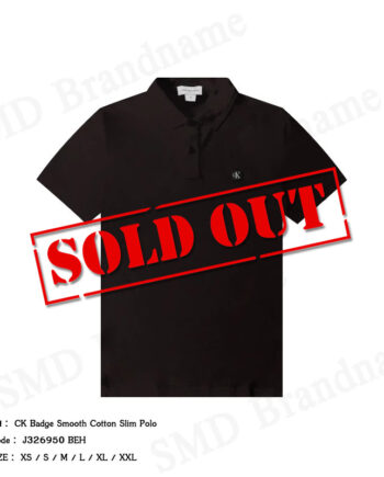 Calvin Klein Jeans เสื้อโปโลผู้ชาย รุ่น CK Badge Smooth Cotton Slim Polo Code: J326950 BEH