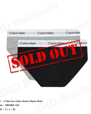 Calvin Klein กางเกงชั้นในผู้ชาย รุ่น 2 Pack Icon Cotton Stretch Hipster Briefs Code: NB3984 UJH
